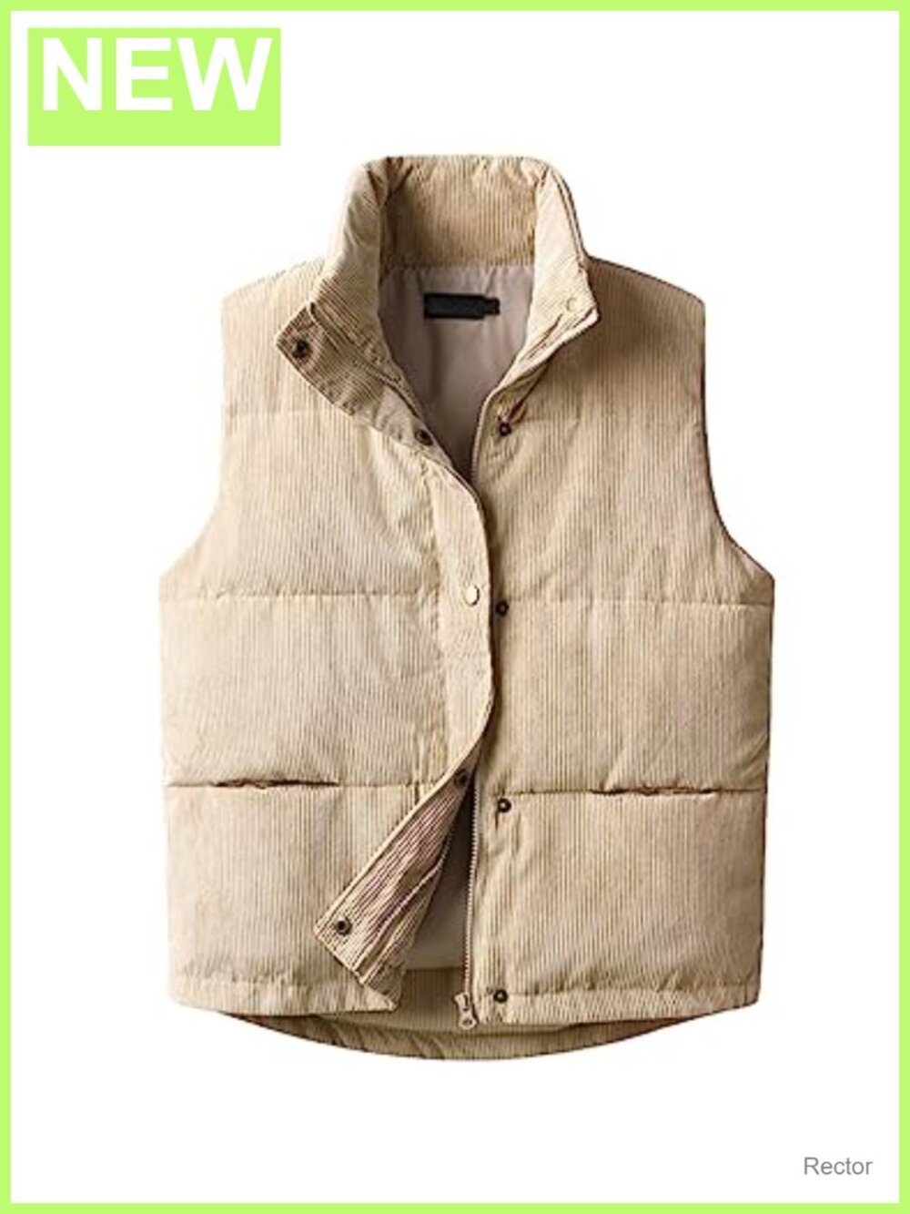 Corduroy Puffer Vest Womens Sleeveless Zip Snap Lightweight Padded Gilet